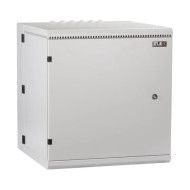 Настенный двухсекционный шкаф 19", 6U, металлическая дверь, промышленный, степень защиты IP55, Ш600хВ370хГ600мм, серый.