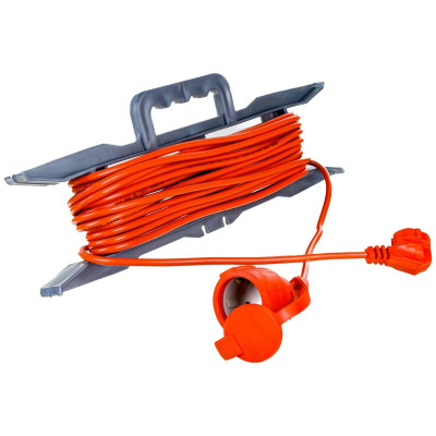 Удлинитель-шнур на рамке 1х10м с заземл. 10А IP54 УШ-10 ПВС 3х0.75 розетки с защ. крышкой UNIVersal 9632021