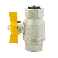Кран Itap ВВ 3/4' газовый бабочка желтая BERLIN