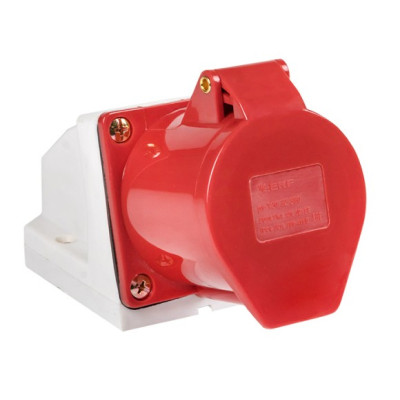 Розетка кабельная EKF PROxima силовая стационарная наружная 124 3Р+РЕ 32А 380В IP44