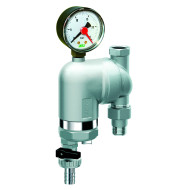Фильтр FAR 300 мкм с манометром Max: 95 °C 25 бар поворотное соединение 1/2" ВР-НР