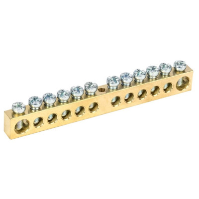 Шина IEK "N" нулевая 8х12мм 12/1 (12групп/крепеж по центру)