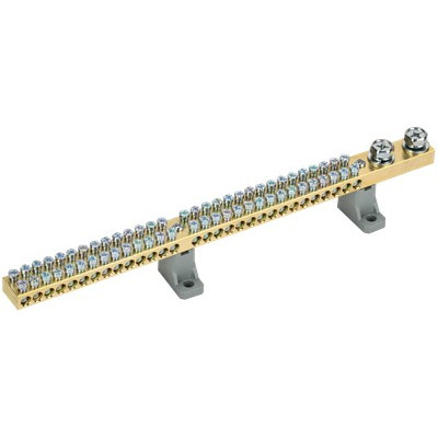 Шина N "ноль" на двух угловых изоляторах IEK ШНИ-10х18-60-L2-С 200А