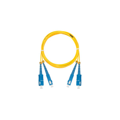 Шнур NIKOMAX волоконно-оптический, соединительный, одномодовый 9/125мкм, стандарта OS2, SC/UPC-SC/UPC, двойной, полимерный материал нг(A)-HF, 2мм, желтый, 1м