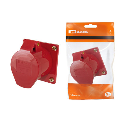 Розетка скрытая TDM ELECTRIC 414 3Р+РЕ 16А 380В IP44