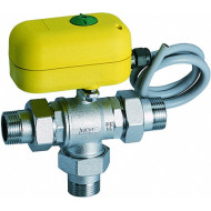 Шаровой кран FAR 3-х ходов. с серв. 220 В 1 1/4" НР