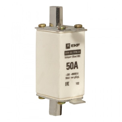 Вставка плавкая EKF PROxima ППН-33 100/50А габарит 00C