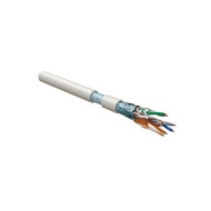 Hyperline FUTP4-C5E-S24-IN-LSZH-WH-305 (305 м) Кабель витая пара F/UTP, категория 5e, 4 пары (24 AWG), одножильный(solid), экран - фольга, LSZH, нг(А)-HF, –20°C – +75°C, белый