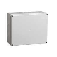 Коробка распаячная КМ41271 для открытой проводки 240х195х90 мм IP44 (RAL7035, кабельные вводы 5 шт) IEK UKO10-240-195-090-K41-44