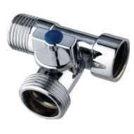 Кран проходной для стир.машины TIM 1/2" - 3/4" - 1/2"