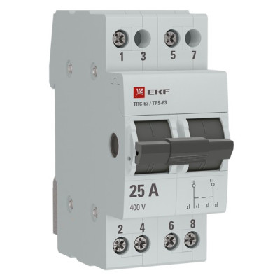 Переключатель трехпозиционный EKF ТПС-63 2P 25А PROxima