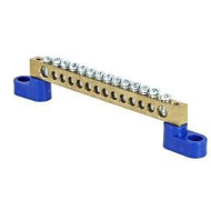 Шина нулевая EKF N 6х9 14 отвер. латунь 2 син. угловых изолятора PROxima sn0-63-14-2