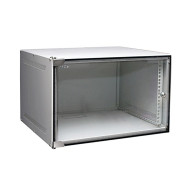 Шкаф настенный 4U Netko серия WS (530х450х279), передняя дверь стекло, серый