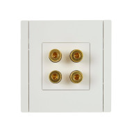 Аудиорозетка 4-местная FORTE&PIANO FP239 белый FP-S40-K01 IEK