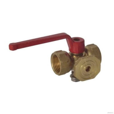 Кран для манометра 3-ходовой Пензапромарматура DN15 PN16 ВР G1/2" М20х1,5 с рукояткой