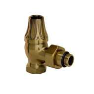 Угловой запорный клапан SR Rubinetterie Floral Old Style 1/2” с уплотнительным кольцом. Покрытие - Бронза.