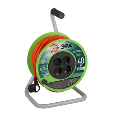 Удлинитель на катушке Эра 4х40м с заземления RP-4e-3x1.5-40m ПВС 3х1.5