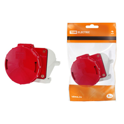 Розетка стационарная TDM ELECTRIC 145 3Р+РЕ+N 125А 380В IP54