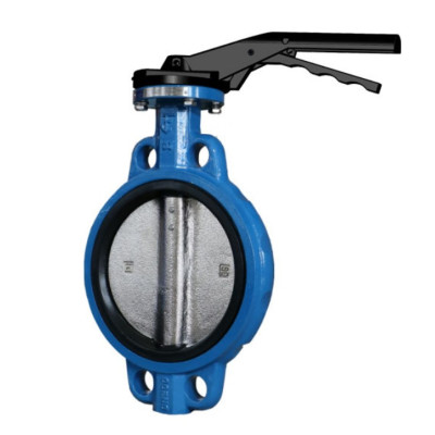 Затвор дисковый поворотный межфланцевый с ручкой ДУ 65