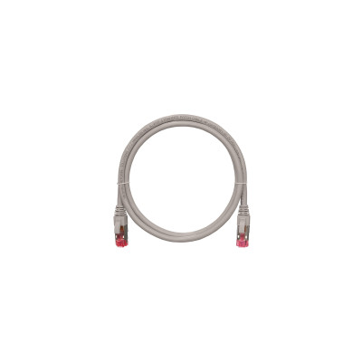 Коммутационный шнур NIKOMAX S/FTP 4 пары, Кат.6a (Класс Ea), 500МГц, 2хRJ45/8P8C, T568B, заливной, с защитой защелки, многожильный, BC (чистая медь), 26AWG (7х0,165мм), LSZH нг(А)-HFLTx, серый, 5м