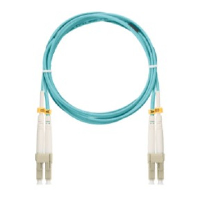 Шнур NIKOMAX волоконно-оптический, соединительный, многомодовый 50/125мкм, стандарта ОМ3, LC/UPC-LC/UPC, двойной, полимерный материал нг(A)-LSLTx, 2мм, аква, 3м