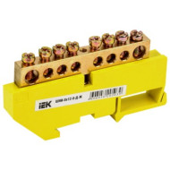 Шина IEK нулевая на DIN-изол. ШНИ 8х12-8-Д-Ж YNN10-812-8D-K05