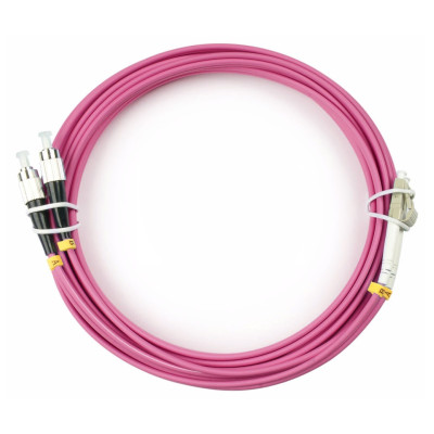 Оптический патч-корд LC-FC Cabeus FOP-50-OM4-LC-FC-15m 50/125 (ОМ4) 15 метров