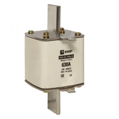 Вставка плавкая EKF ППН-39 630/630А габарит 3