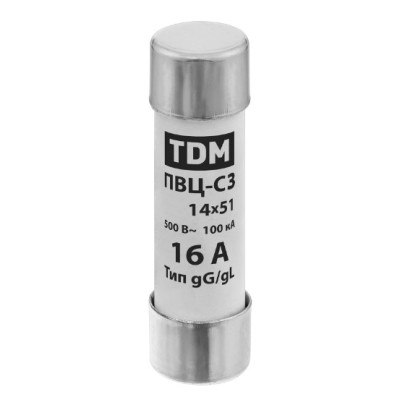 Плавкая вставка TDM ПВЦ-С3 14х51 16А
