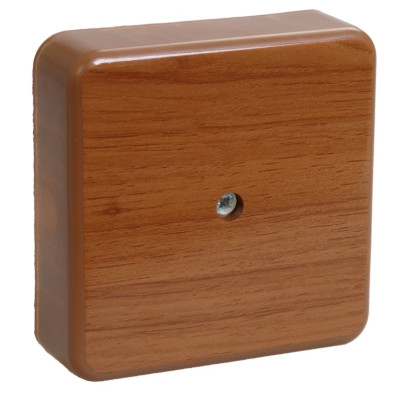 Коробка распаячная КМ для открытой проводки 75х75х28мм дуб IEK UKO10-075-075-028-K24-E