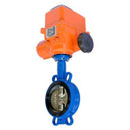 Затвор поворотный чугунный EPDM Ду250 Ру16 эл/п Tecofi VPI4448-B24EP0250