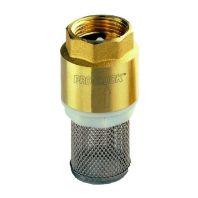 Клапан обратный пружинный Pedrollo VF Ду20 латунь муфтовый