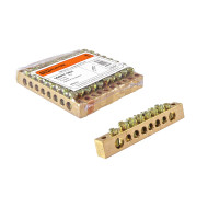 Шина TDM ELECTRIC "N" нулевая 6х9мм 8/2 (8 групп/крепеж по краям)