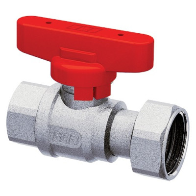 Шаровой кран FAR хром. 3/4' ВР-накид.гайка бабочка красный
