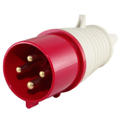 Вилка TDM 014 3Р+РЕ 16А 380В IP44
