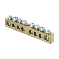 Шина PEN EKF ноль-земля (6x9мм) 8 отв. латунь крепеж по центру розн. стикер