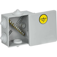 Коробка IEK КУП КМ41360 85х85х40мм IP44 6 вв. (7035)