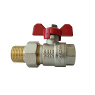 Шаровой кран Ридан полнопроходной BVR-FR, ВР-НР, ручка-бабочка, 1/2"