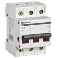 Выключатель нагрузки (мини-рубильник) GENERICA 3п ВН-32 32А