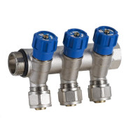 Коллектор 3/4" НВ*1/2"х16 4 выхода латунь Zegor