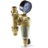 Фильтр свободного вращения TIM с манометром 1/2"