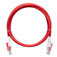 Коммутационный шнур NIKOMAX с замком U/UTP 4 пары, Кат.6 (Класс Е), 250МГц, 2хRJ45/8P8C, T568B, многожильный, BC (чистая медь), 24AWG (7х0,195мм), LSZH нг(А)-HFLTx, красный, 3м