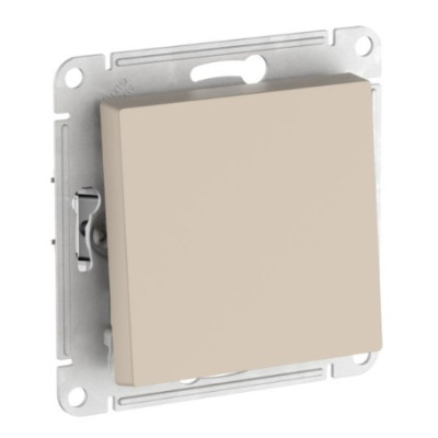 1-клавишный ПЕРЕКЛЮЧАТЕЛЬ Systeme Electric ATLASDESIGN , сх.6, 10АХ, быстрозажимные клеммы, ПЕСОЧНЫЙ