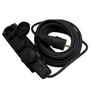Удлинитель-шнур TDM ELECTRIC силовой каучук, КГ, IP44, 3 гнезда с/з, 3500 Вт, 40 м Народный