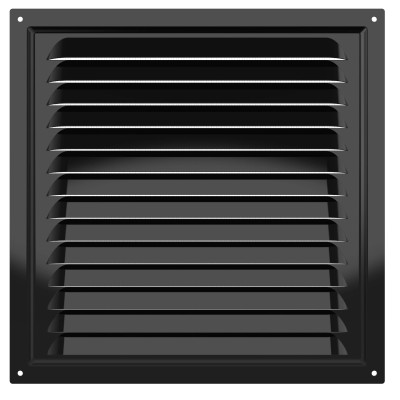 Решетка ERA 2525МЭ, металл, чёрная