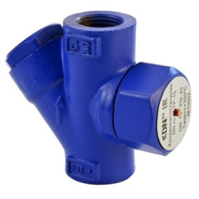 Конденсатоотводчик термодинамический DN.ru STT2131M-T Ду32 Ру40 с фильтром, стальной, резьбовой