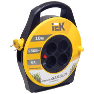 Удлинитель IEK Garden на катушке 4х10м УК10 с термозащитой 2х0.75