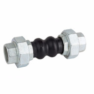 Компенсатор антивибрационный GENEBRE 2830 06 DN025 PN10, корпус - EPDM + Nylon, резьбовое соединение - оцинкованная углеродистая сталь, ВР/ВР