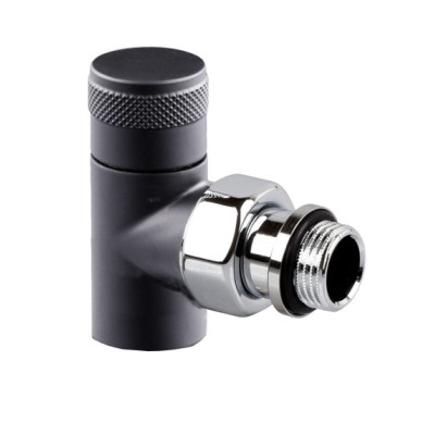 Запорный клапан угловой SR Rubinetterie Tondera 1/2", чёрный