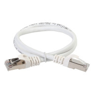 Коммутационный шнур ITK кат.6A S/FTP 1м st. 50мкд бел.